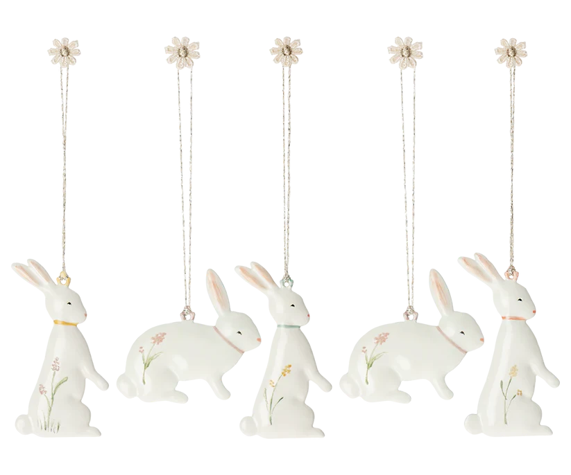 Maileg | Easter Bunny Ornaments, 5 Pieces