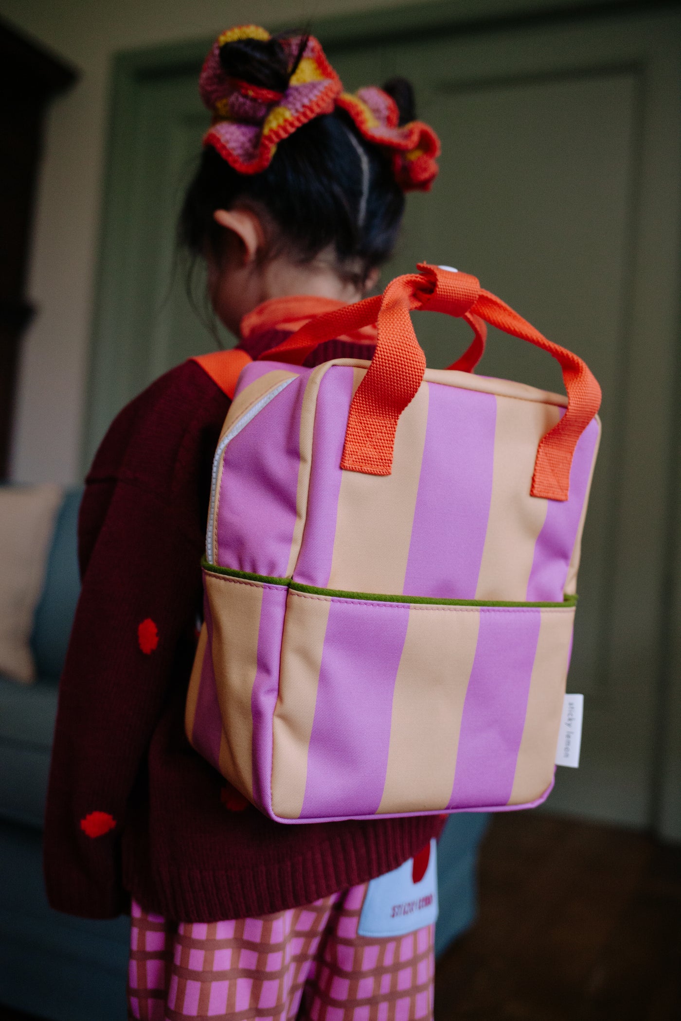 Sticky Lemon | backpack small stripes rosebay + apple grub
