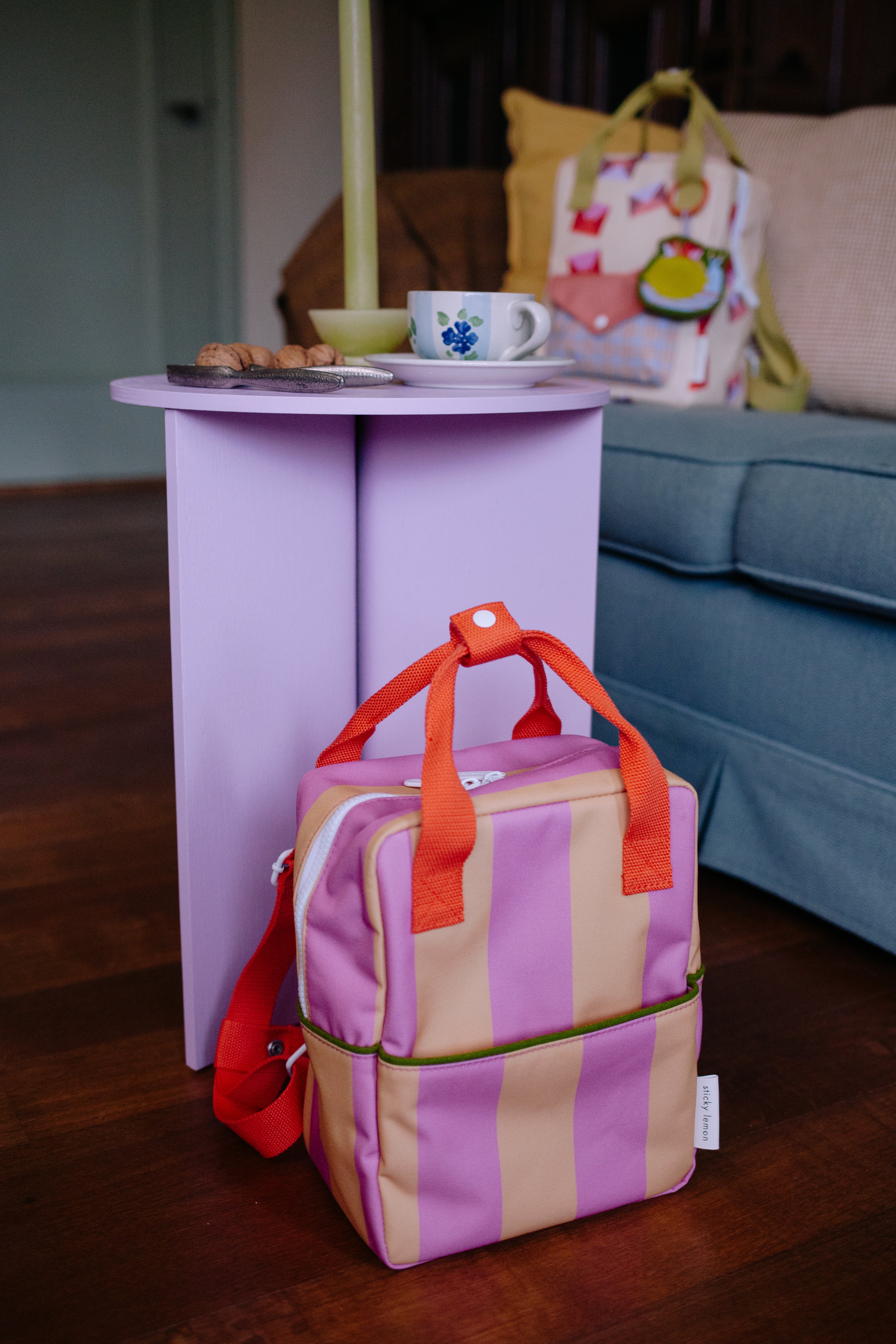 Sticky Lemon | backpack small stripes rosebay + apple grub