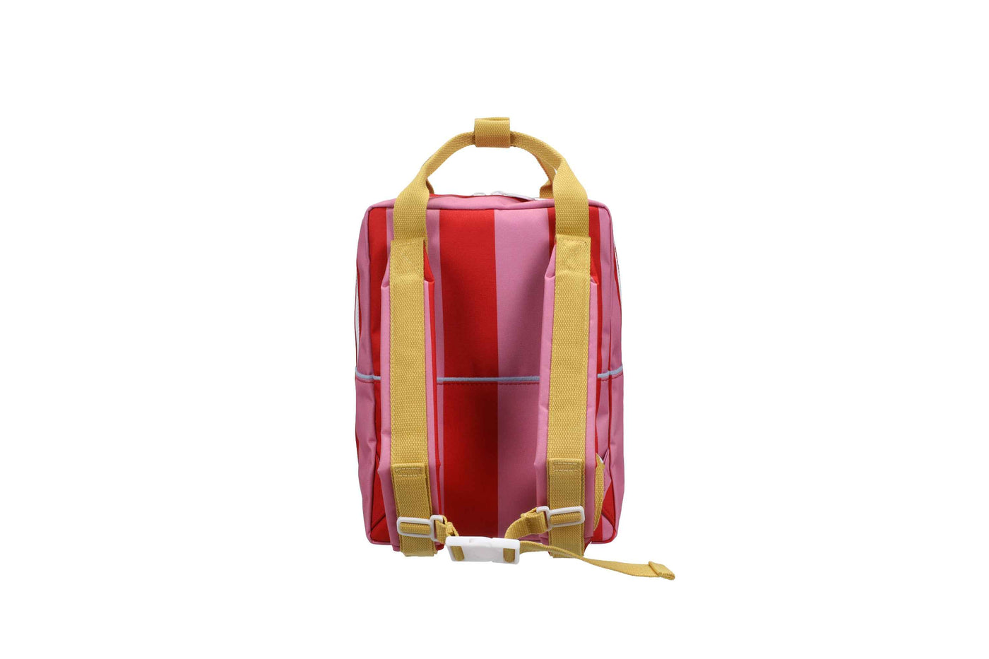 Sticky Lemon | backpack medium lemon tree stripes red apple + rosebay pink