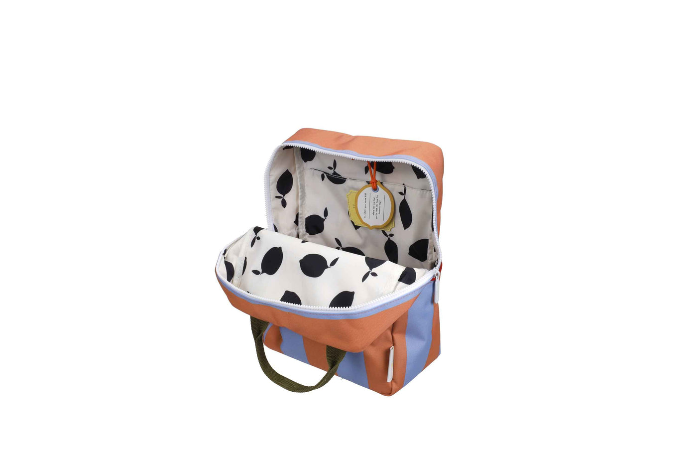 Sticky Lemon | backpack medium lemon tree stripes cloud blue + maple whirl