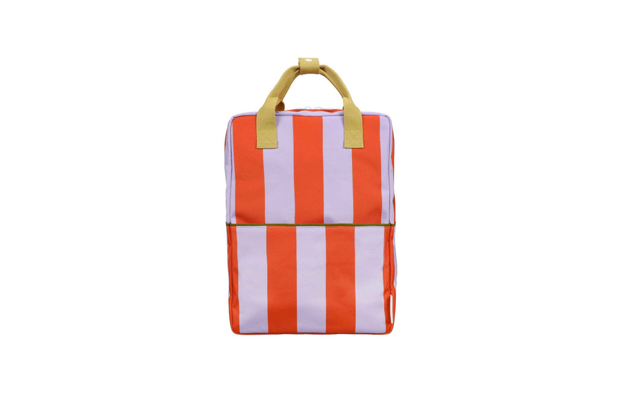 Sticky Lemon | backpack large lemon tree stripes campfire orange + dewi lilac