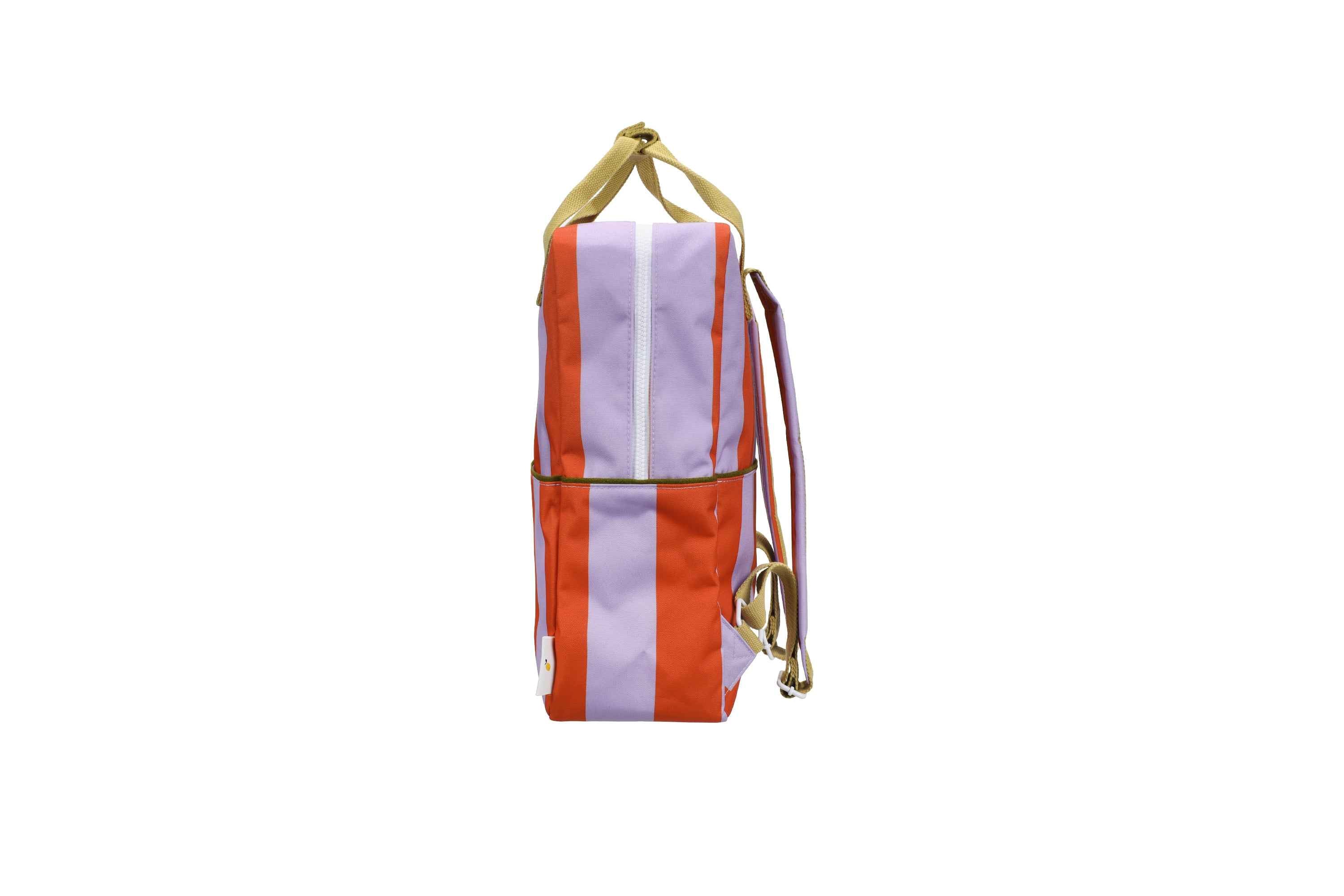 Sticky Lemon | backpack large lemon tree stripes campfire orange + dewi lilac