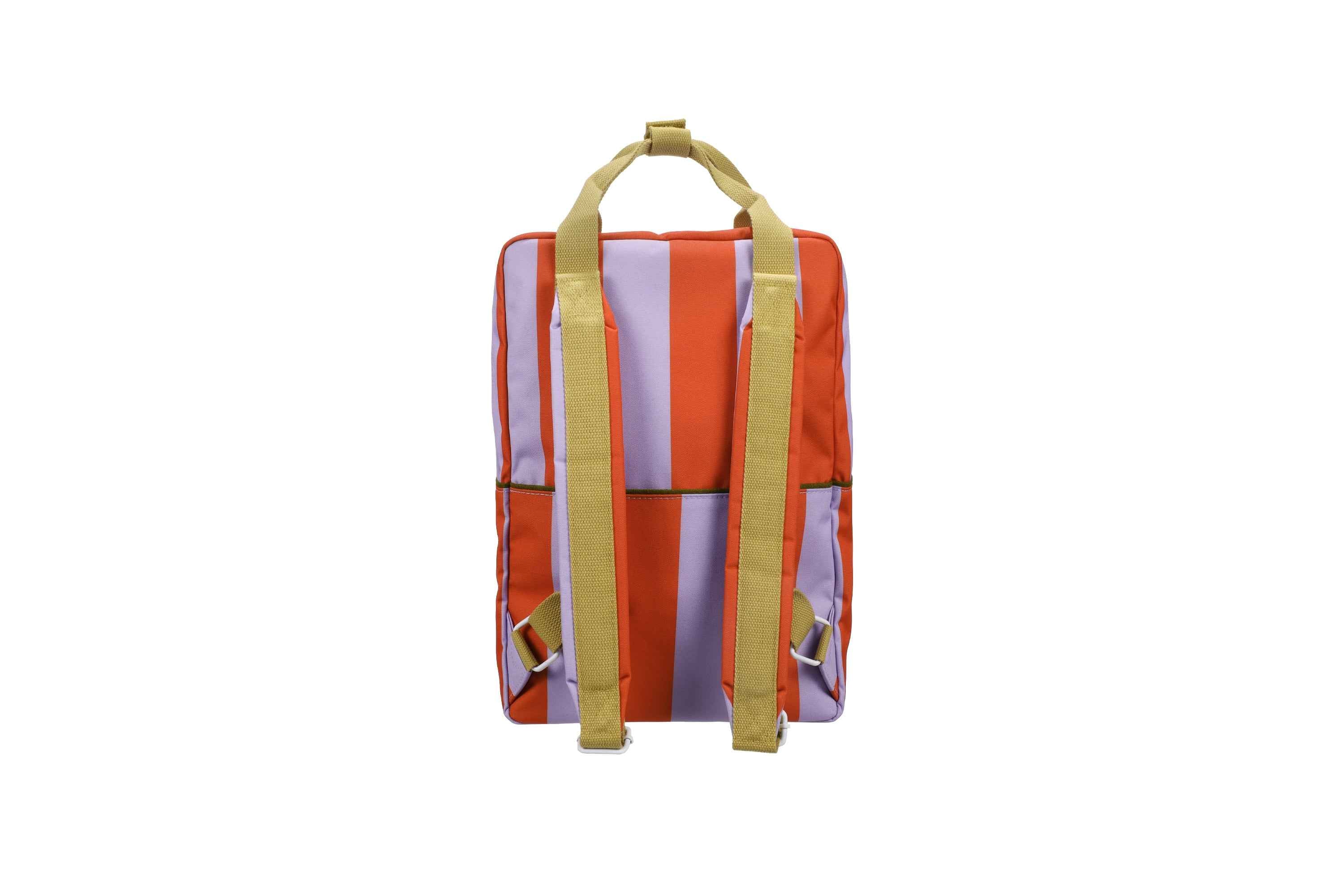 Sticky Lemon | backpack large lemon tree stripes campfire orange + dewi lilac