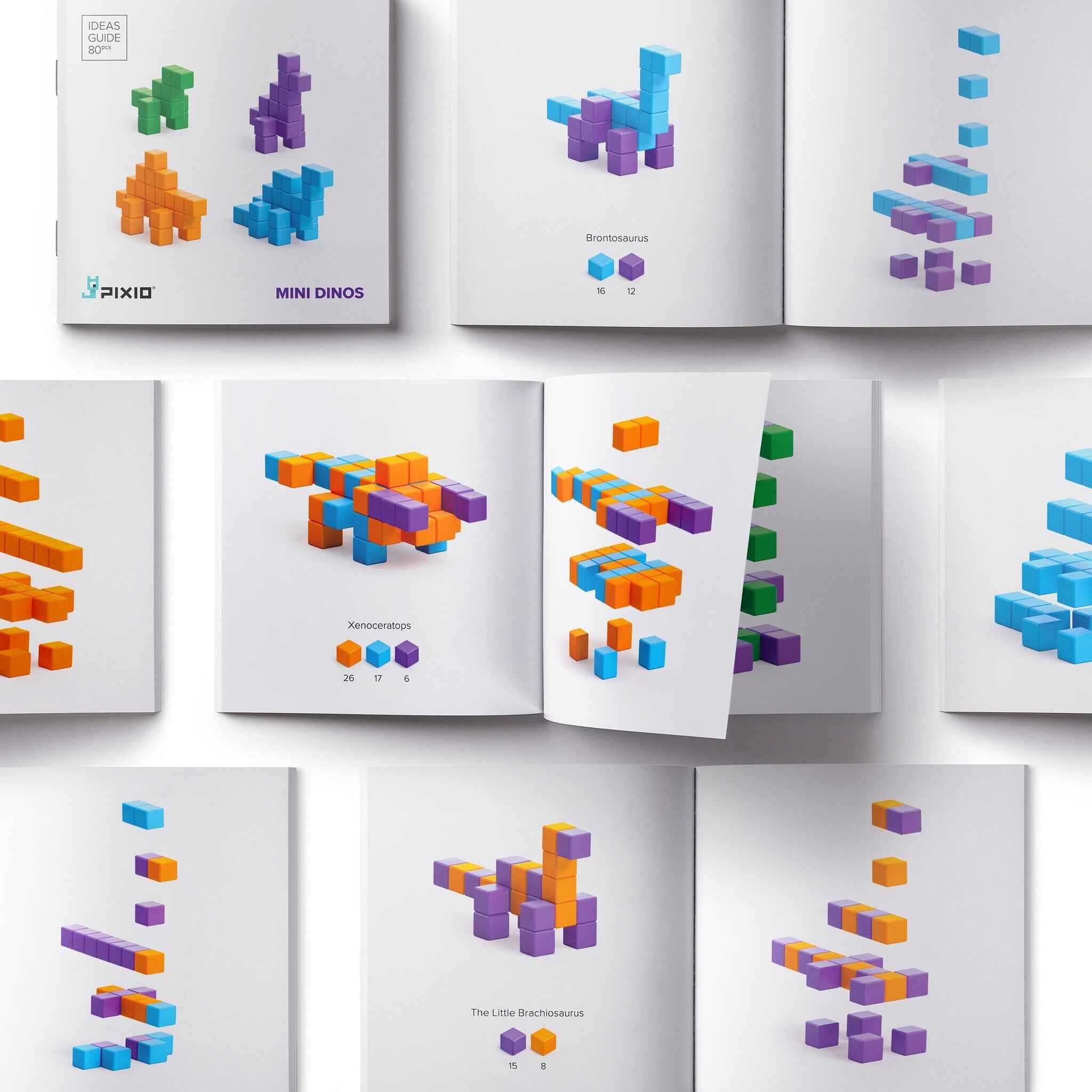 Pixio | Magnetische Blokken Story Series Mini Dinos 80 Stuks
