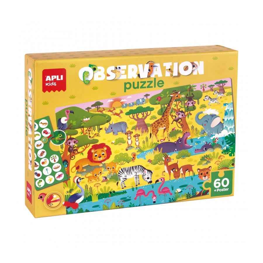 APLI | Junior Jungle Observeerpuzzel 60 Stuks
