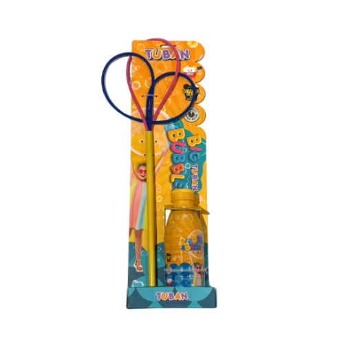 Tuban | Set Soap Bubble Ring Pro Multi Butterfly + Liquid 400 ml Donker Blauw En Roze