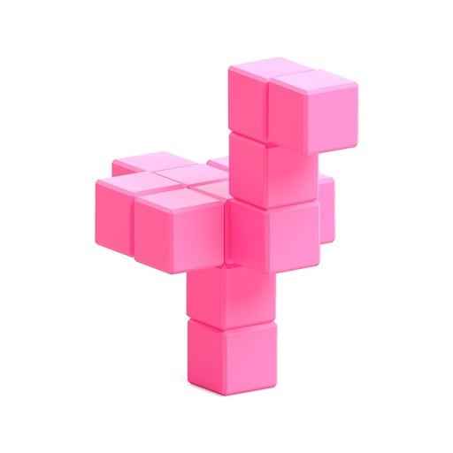 Pixio | Magnetic Blocks Color Series Pink Ostrich 13 Pieces