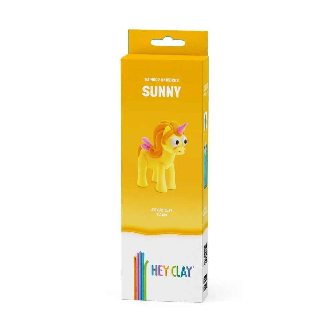 Hey Clay | Boetseerklei Regenboog Eenhoorn - Sunny