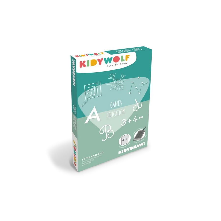 Kidywolf | Refill Kidydraw - Mini  Extra kaarten Met Het Thema Spelletjes en Onderwijs