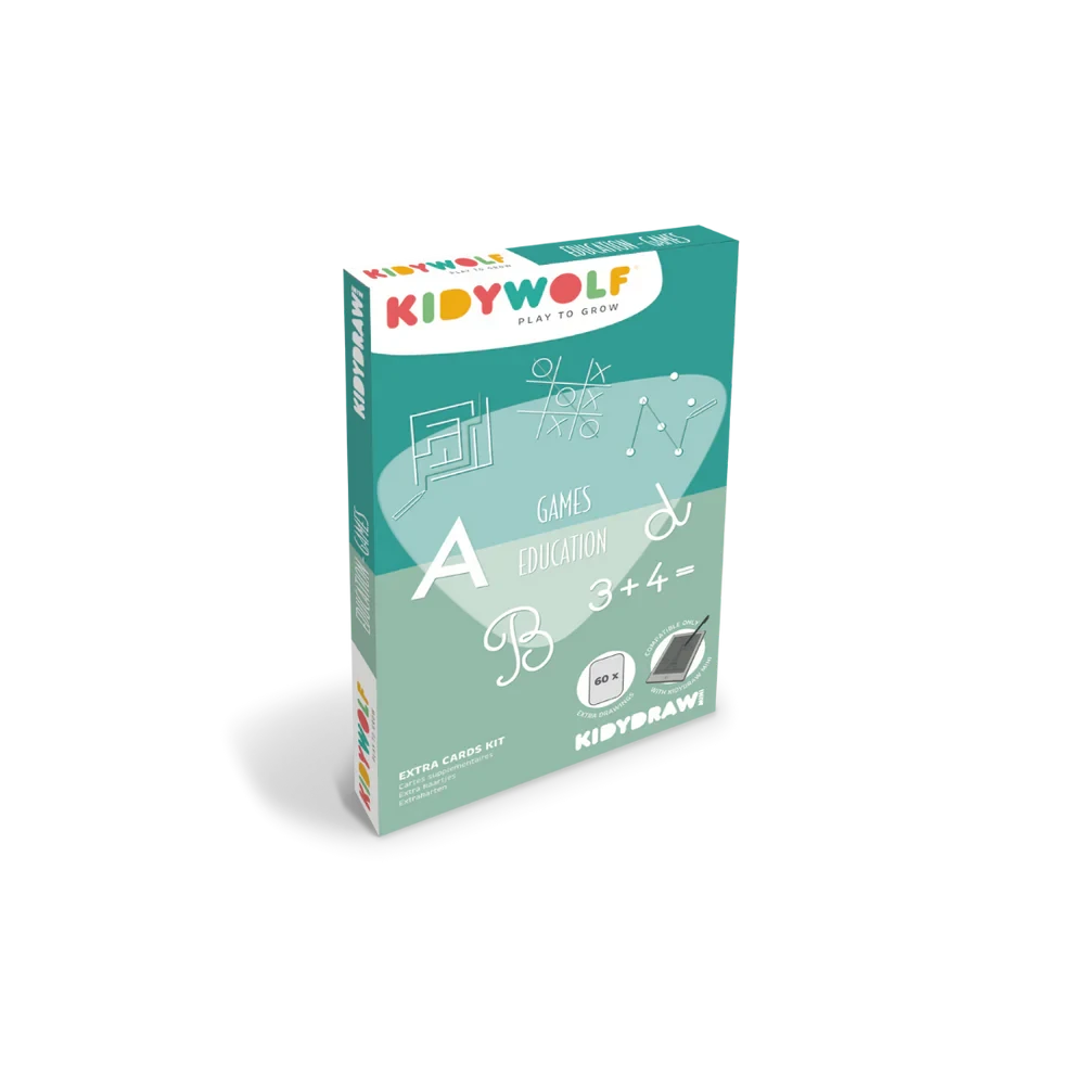 Kidywolf | Refill Kidydraw - Mini  Extra kaarten Met Het Thema Spelletjes en Onderwijs
