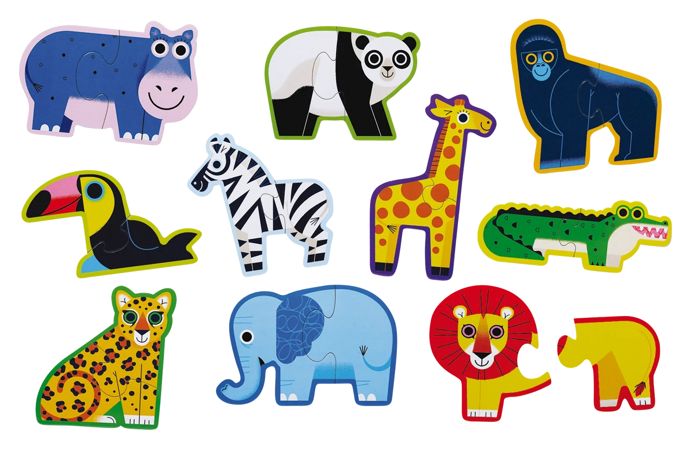 Crocodile Creek | Let's Begin Puzzel 2 Stuks Jungle