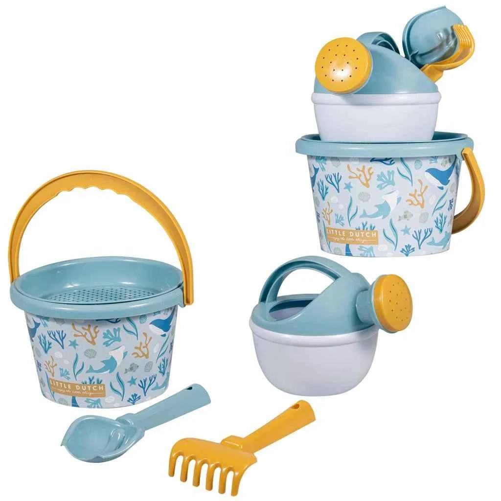 Little Dutch | Ocean Dreams 5-Piece Blue Beach Set 9.5cm