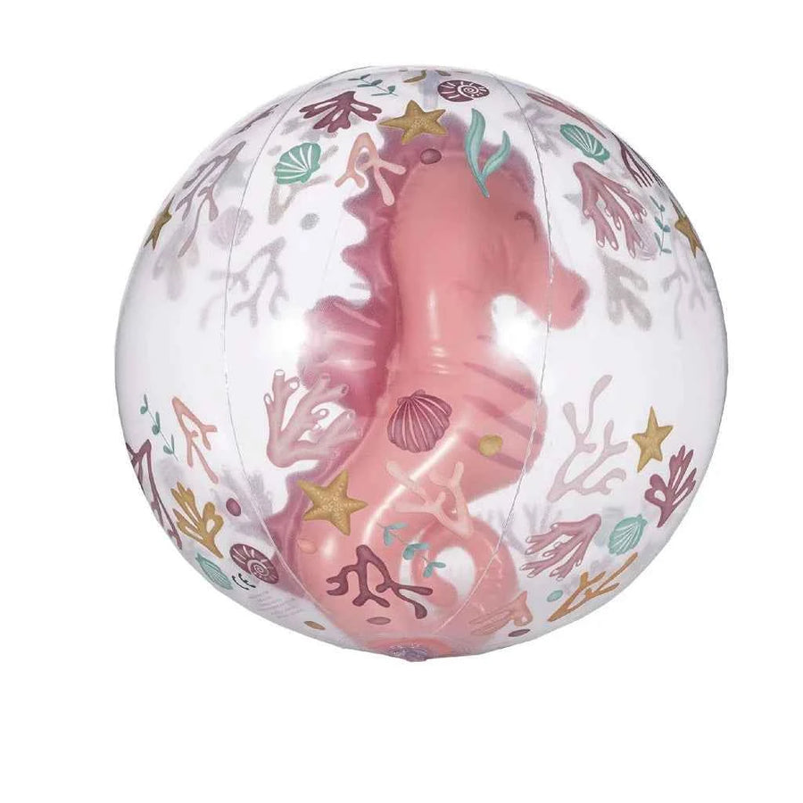 Little Dutch | Ocean Dreams Strandbal 3D Zeepaard Roze