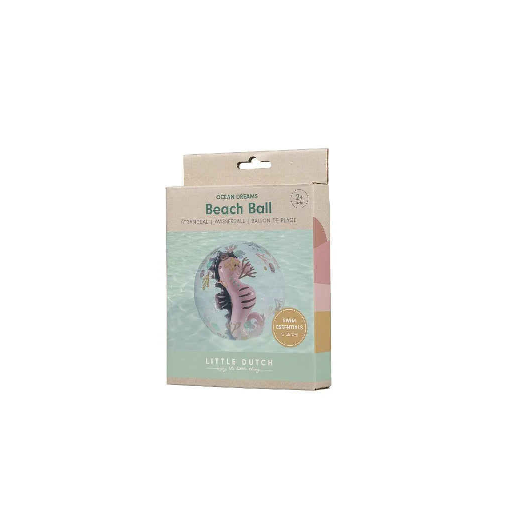 Little Dutch | Ocean Dreams Strandbal 3D Zeepaard Roze