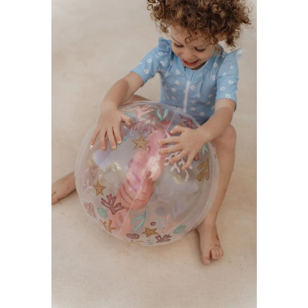 Little Dutch | Ocean Dreams Strandbal 3D Zeepaard Roze