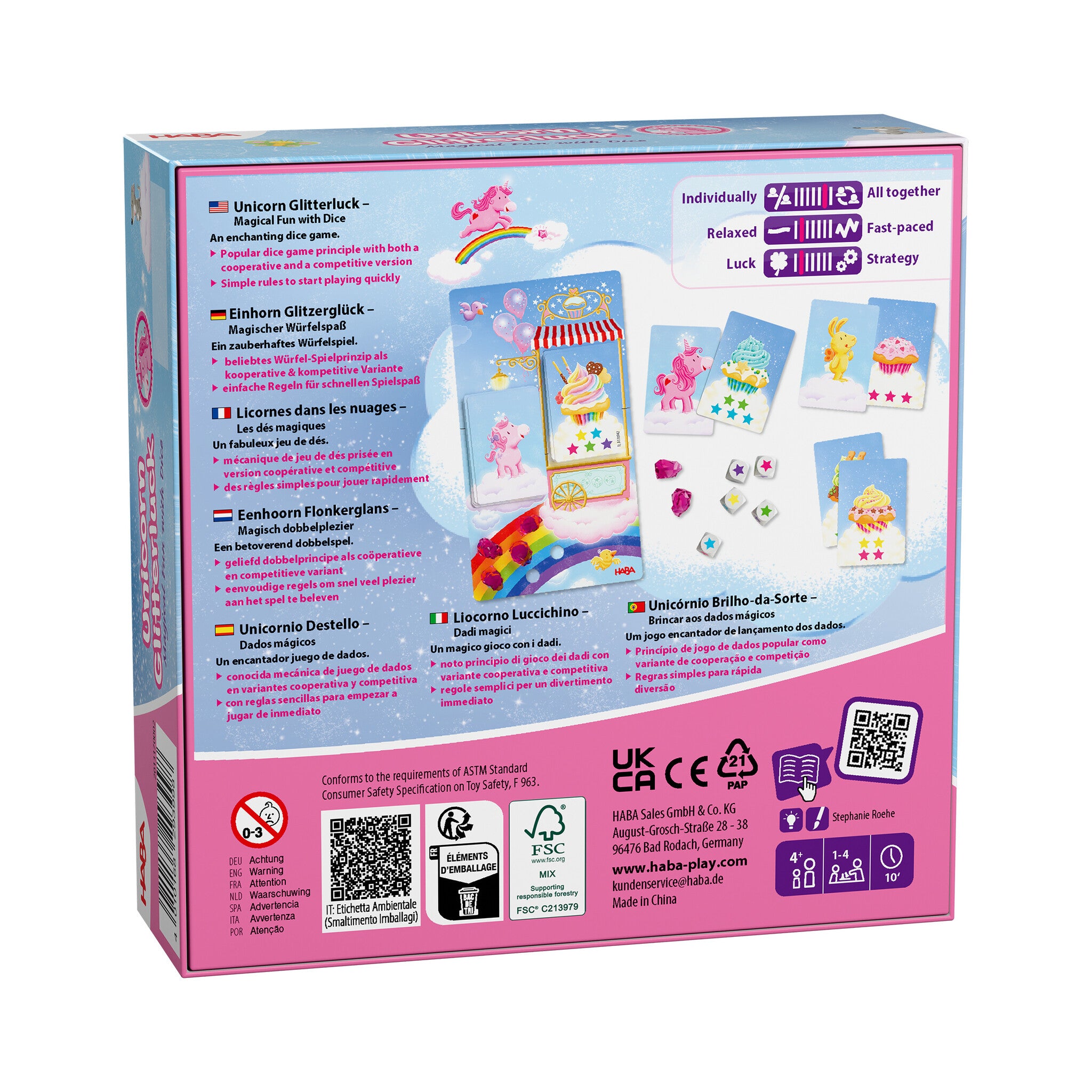 Haba | Spel Eenhoorn Flonkerglans Magisch Dobbelplezier