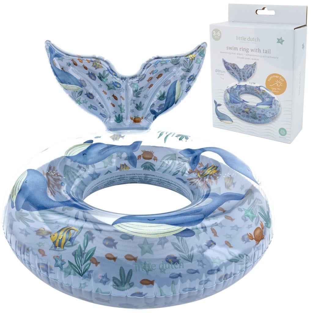 Little Dutch | Swim Band Ocean World Swim Ring with Tail Ø91cm