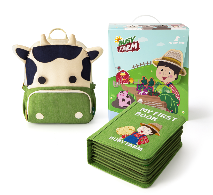My First Book | geschenkset my first book busy farm rugzak+boek