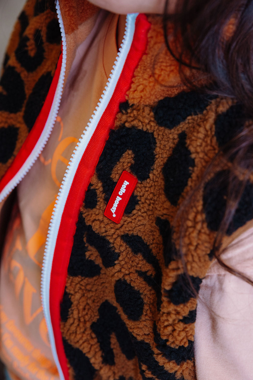 Hello Hossy | fleece vest leopard