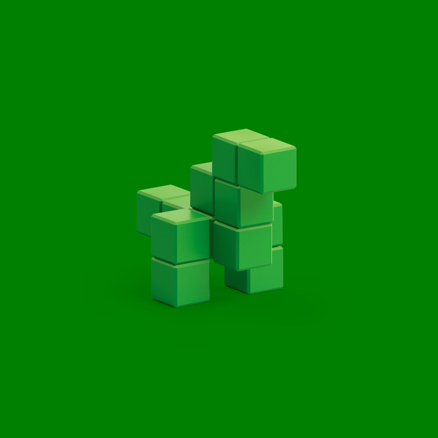 Pixio | Magnetische Blokken Color Series Green Dinosaur 12 Stuks