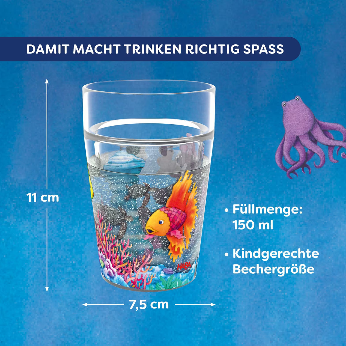 Haba | glitterbeker de mooiste vis van de zee