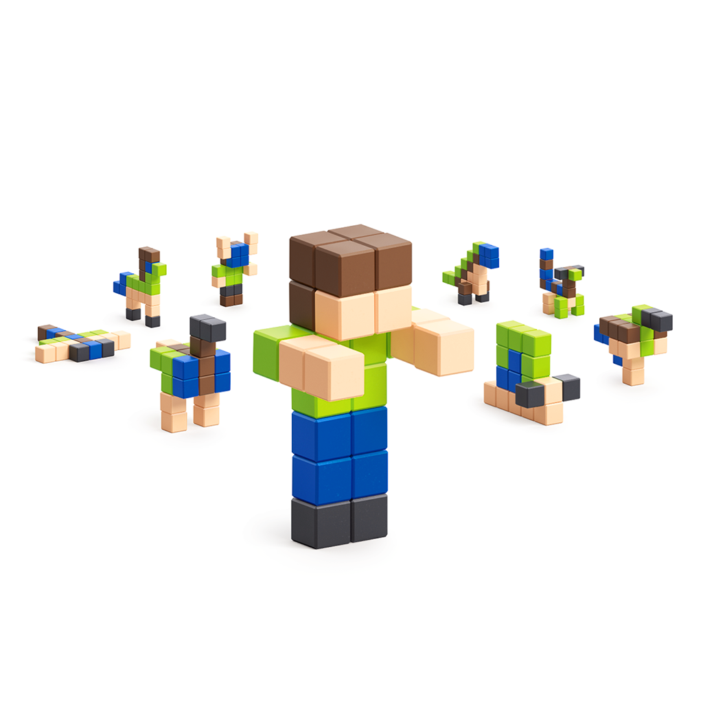 Pixio | Magnetische Blokken Story Series Man 24 Stuks