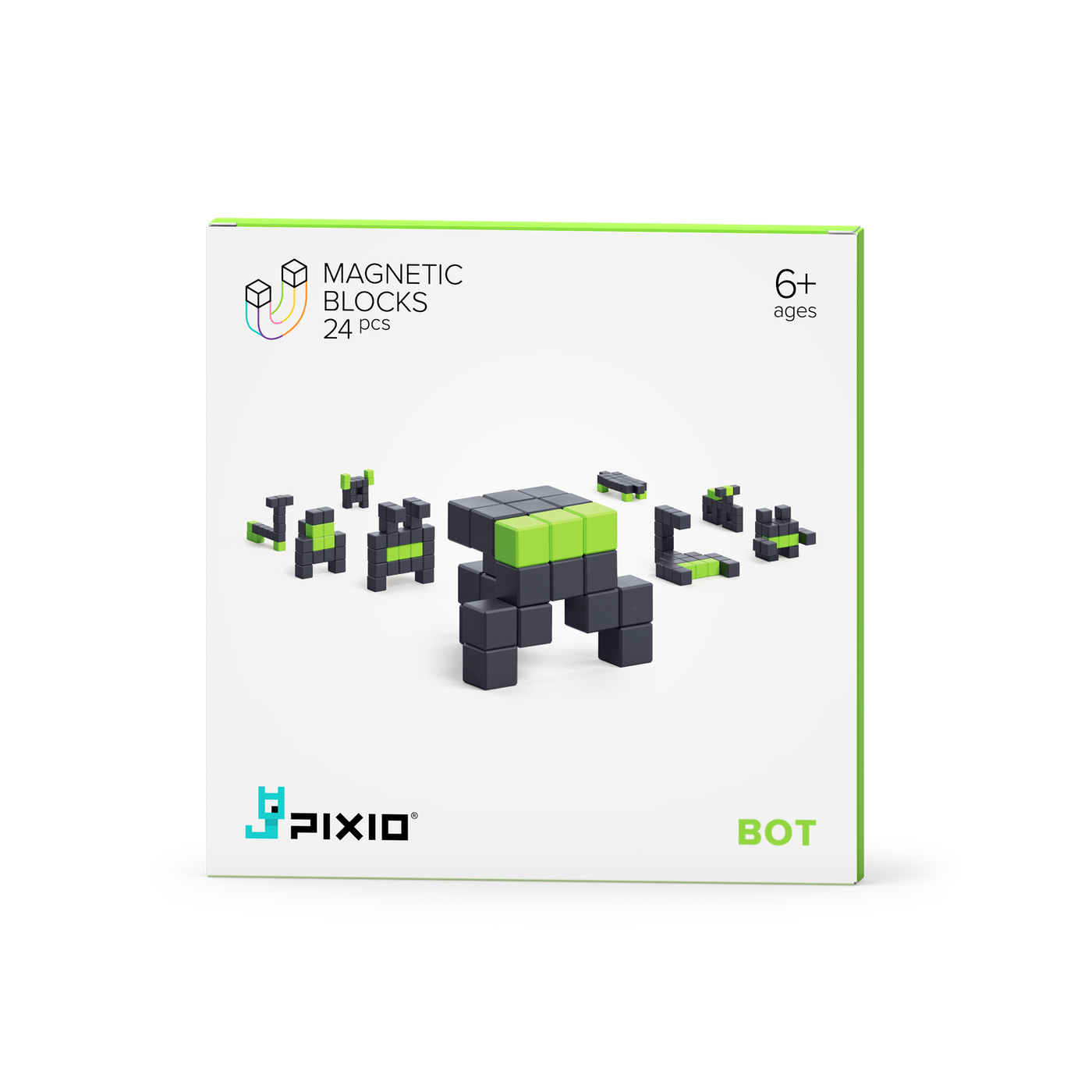 Pixio | Magnetische Blokken Story Series Bot 24 Stuks