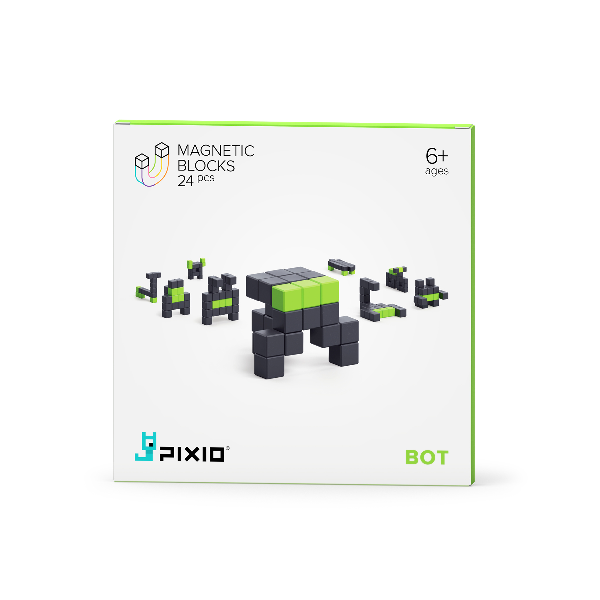 Pixio | Magnetische Blokken Story Series Bot 24 Stuks