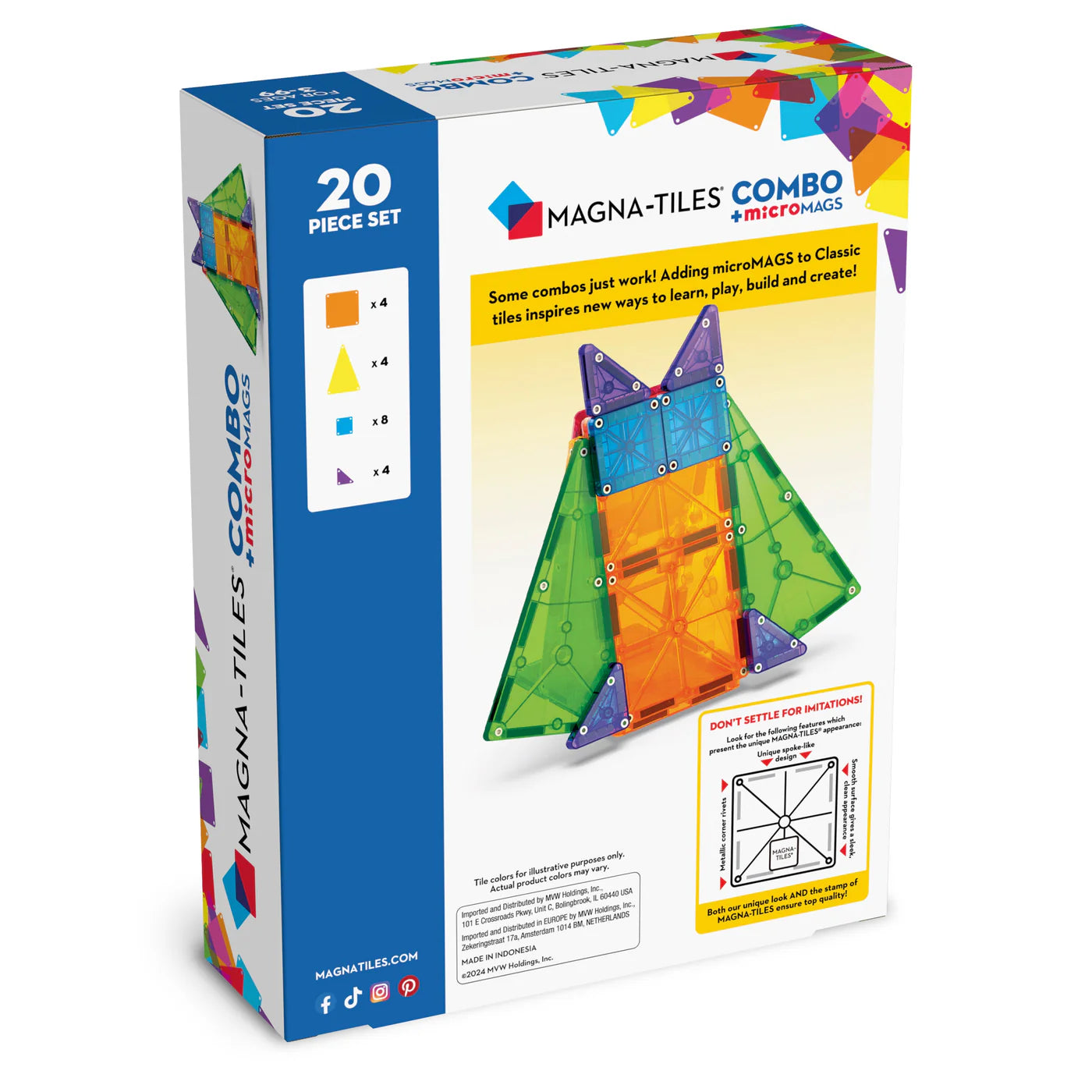 Magna-Tiles | Combo 20 Stuks Set