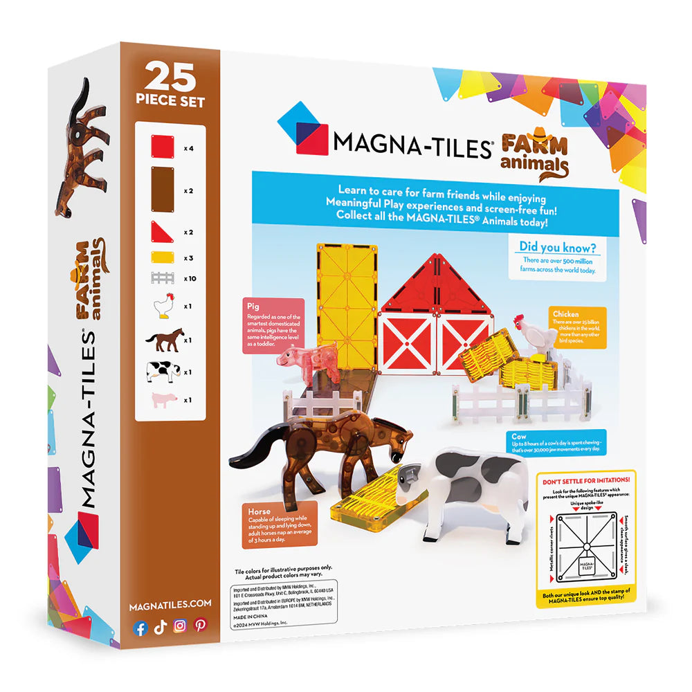 Magna-Tiles | Farm Animals 25 Stuks Set