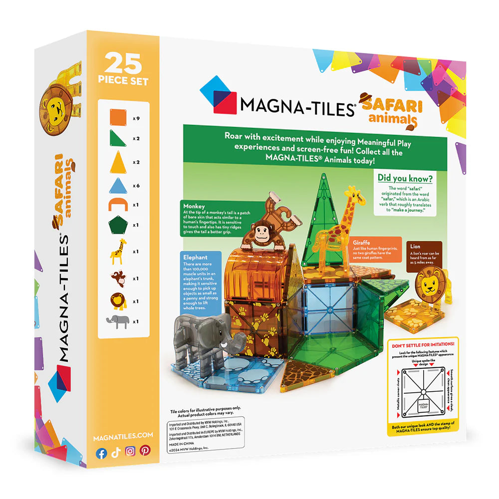 Magna-Tiles | Safari Animals 25 Stuks Set
