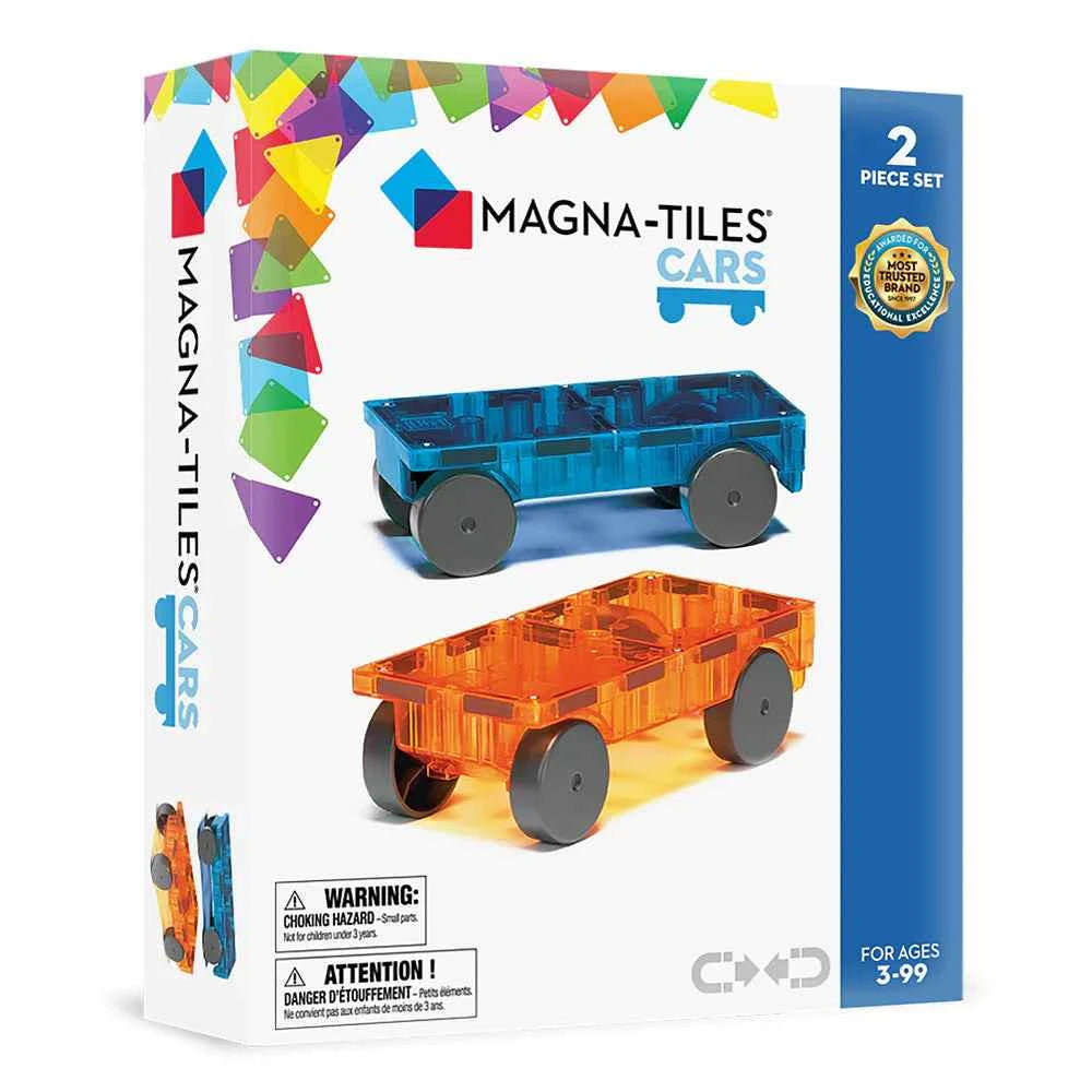 Magna-Tiles | Cars Blue & Orange 2-Piece Set