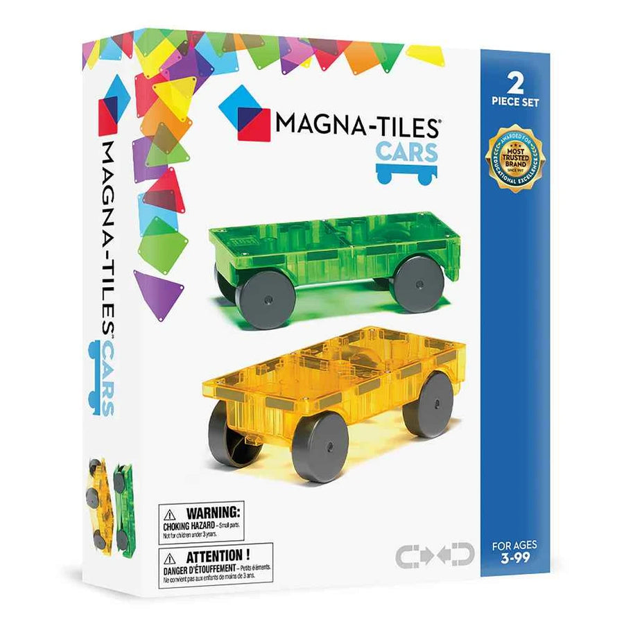 Magna-Tiles | Green & Yellow 2-Piece Cars Set