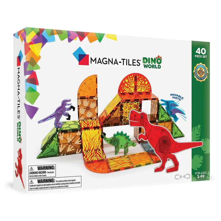 Magna-Tiles | Dino World 40-piece Set