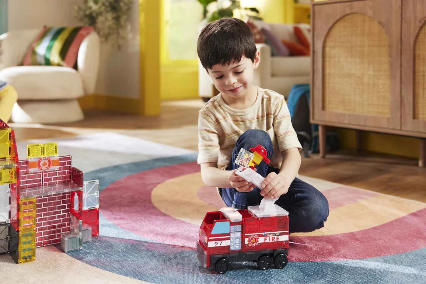 Magna-Tiles | Fire Station 50 Piece Set