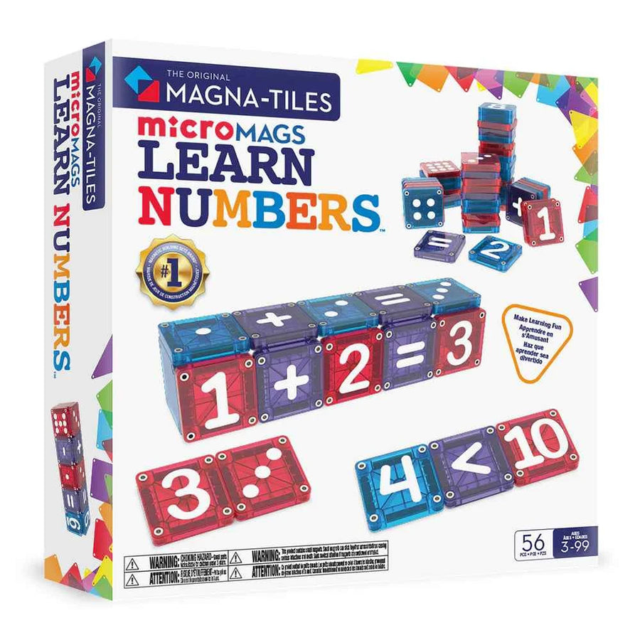 Magna-Tiles | Micro Mags Learn Numbers 56-Piece Set