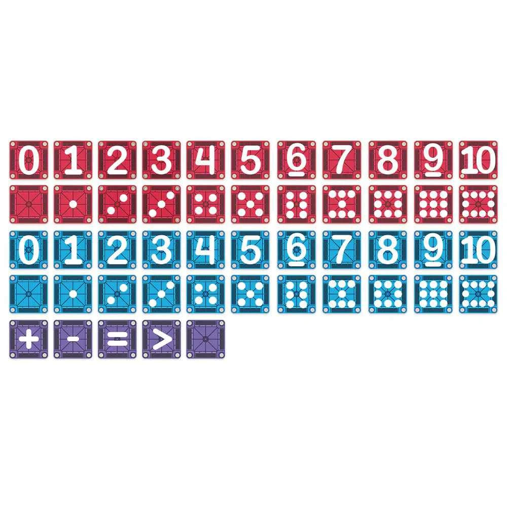 Magna-Tiles | Micro Mags Learn Numbers 56 Stuks Set