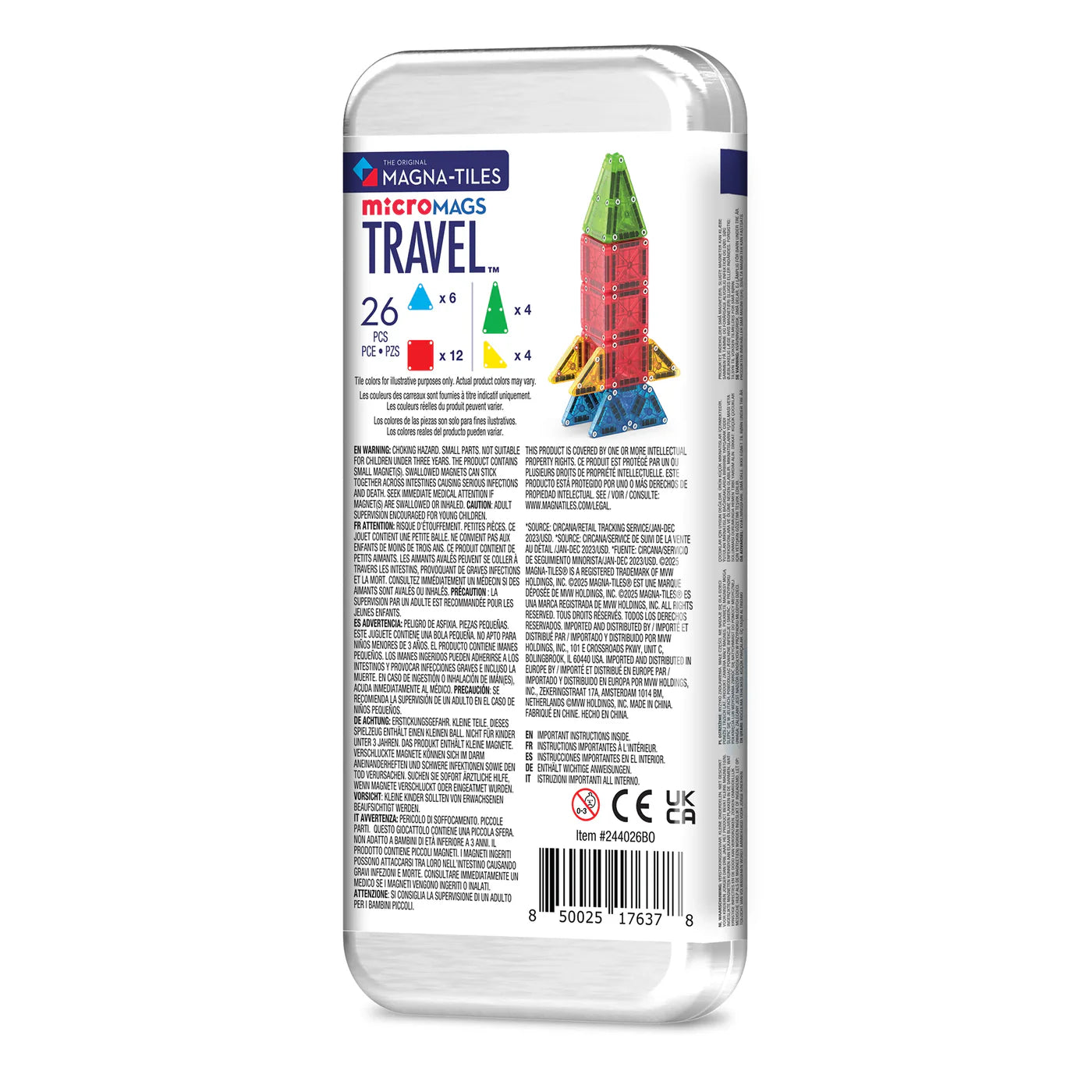 Magna-Tiles |  Micro Mags Travel  Set 26 Stuks Set