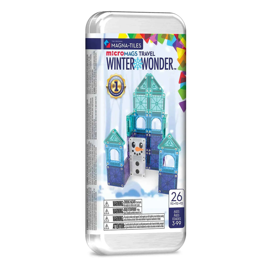 Magna-Tiles | Micro Mags Travel Winter Wonder 26-Piece Set