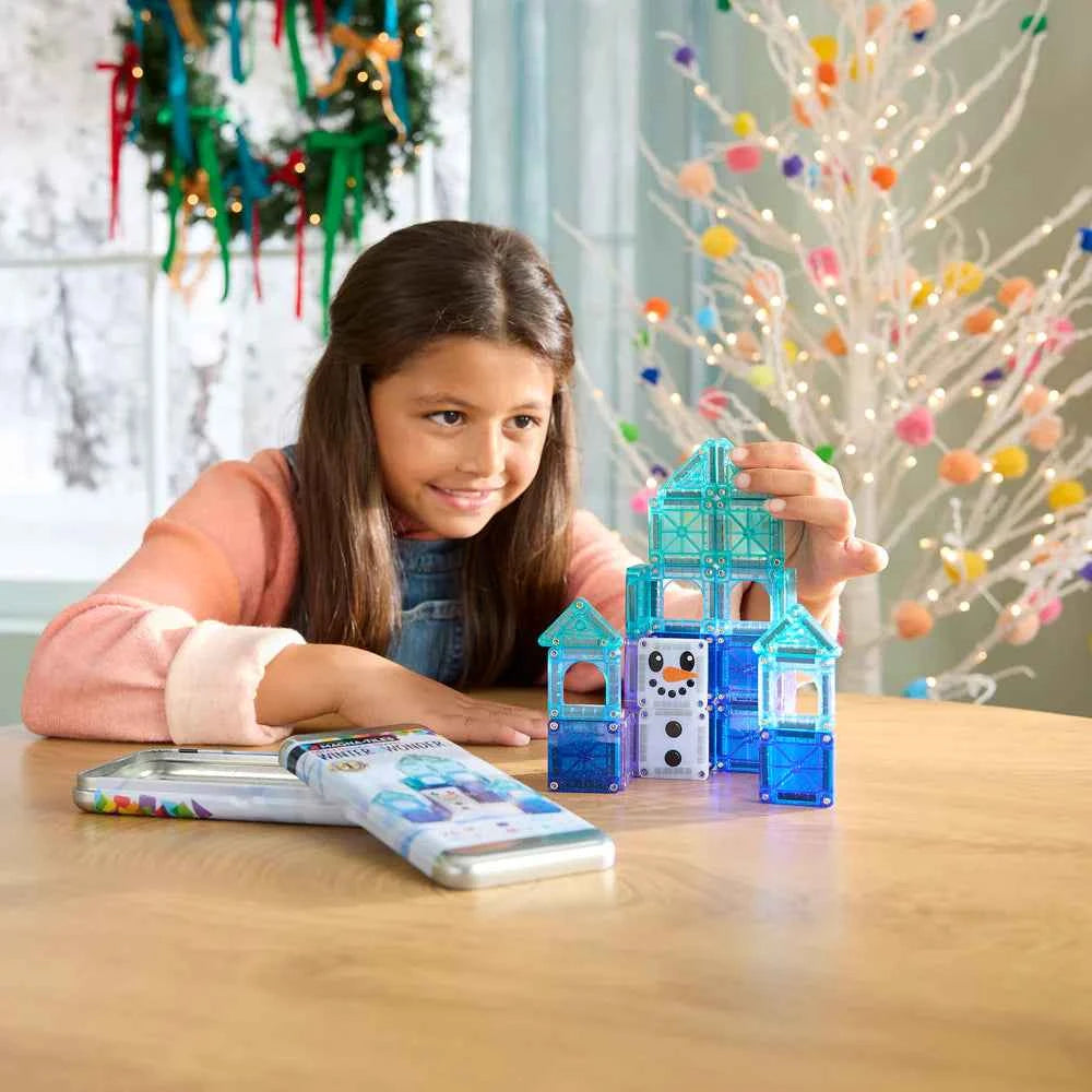 Magna-Tiles | Micro Mags Travel Winter Wonder 26-Piece Set