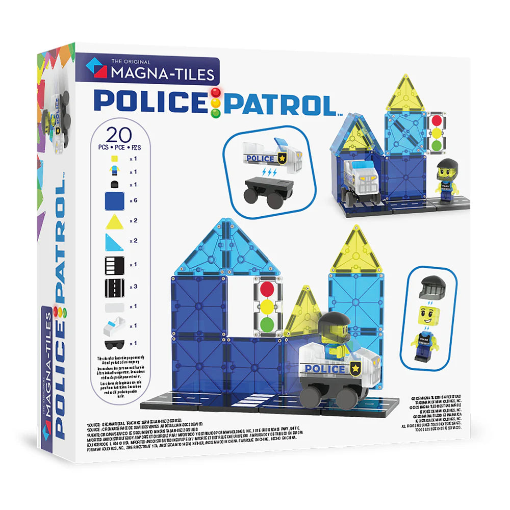 Magna-Tiles | Police Patrol 20 Stuks Set