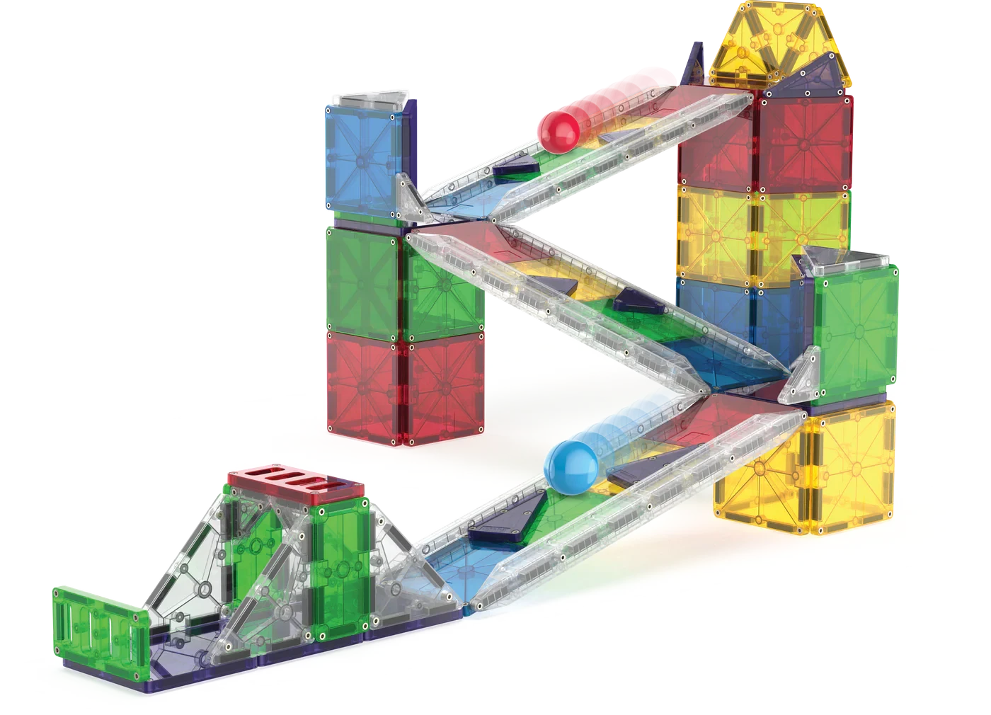 Magna-Tiles | Rail Racers Deluxe 90-Piece Set