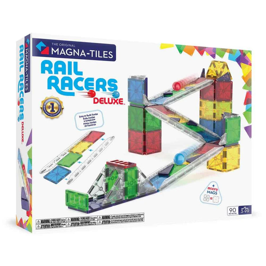 Magna-Tiles | Rail Racers Deluxe 90 Piece Set