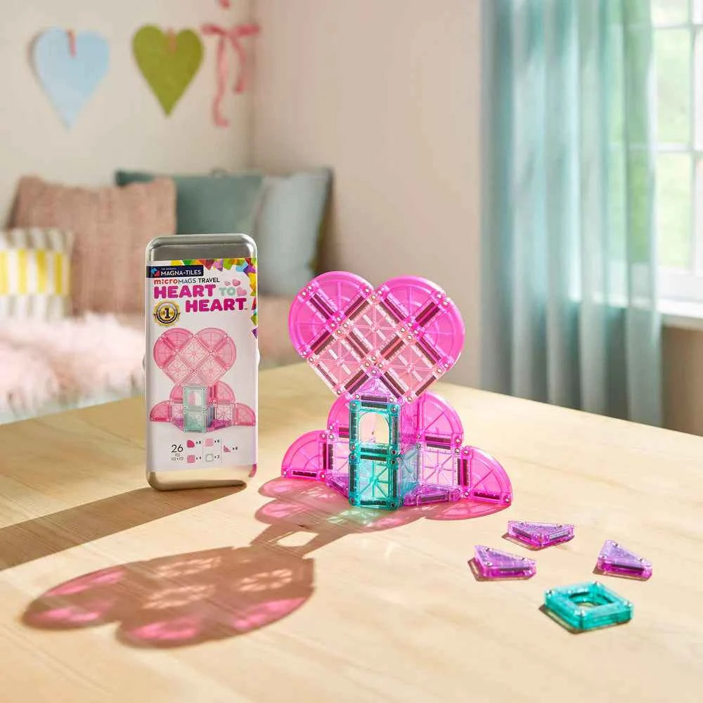Magna-Tiles |  Micro Mags Heart to Heart Travel Set 26 Stuks set