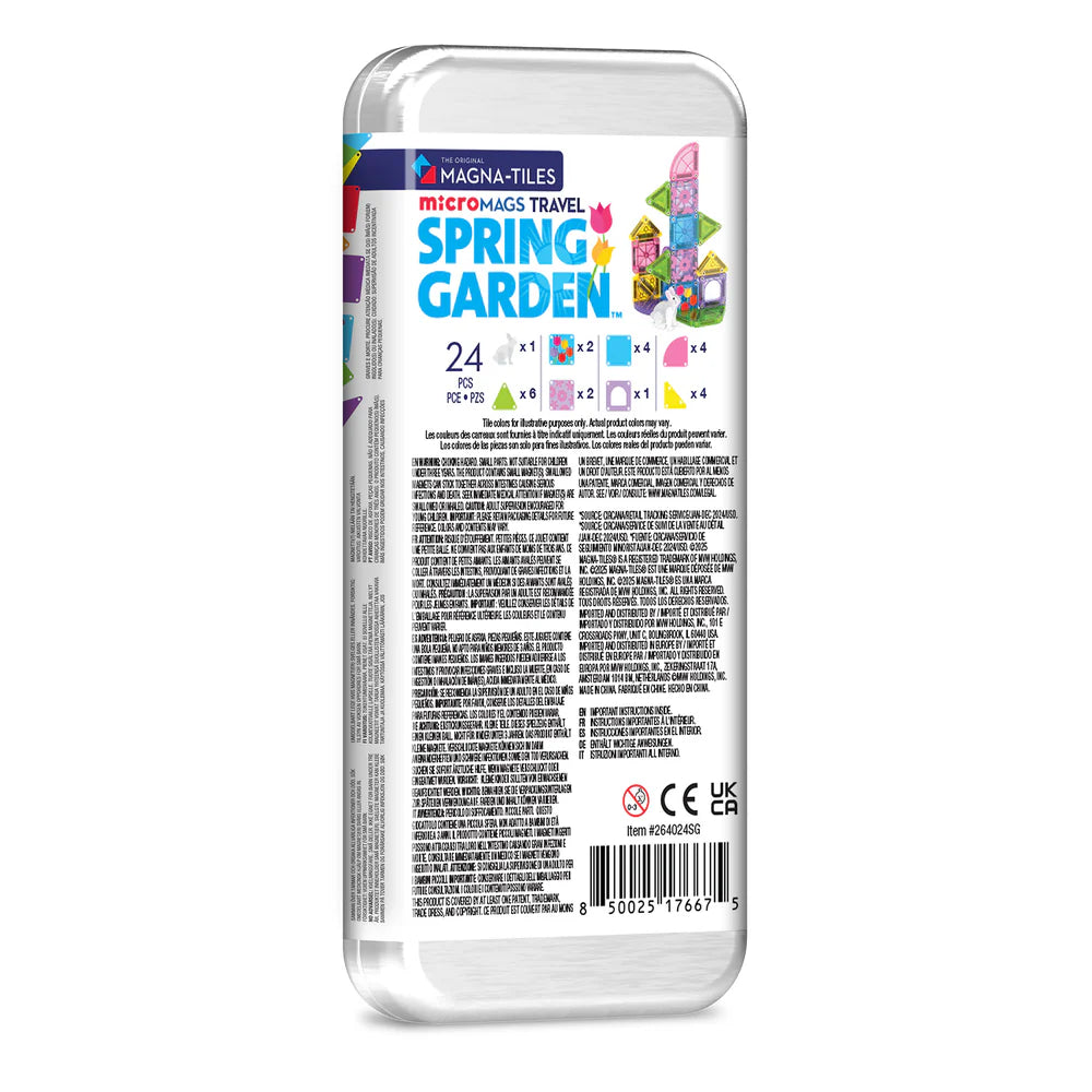 Magna-Tiles |  Micro Mags Spring Garden Travel Set 24 Stuks set