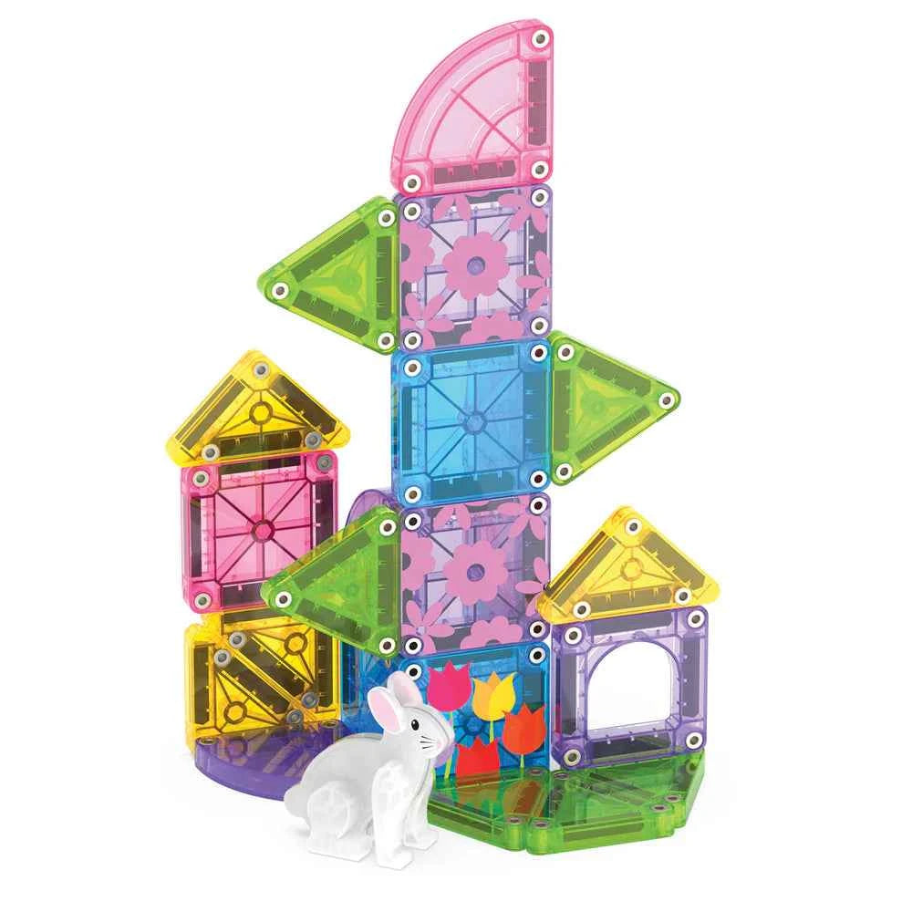 Magna-Tiles |  Micro Mags Spring Garden Travel Set 24 Stuks set