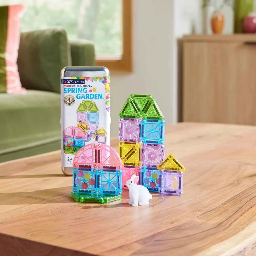 Magna-Tiles |  Micro Mags Spring Garden Travel Set 24 Stuks set