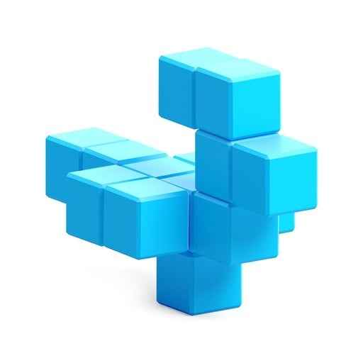 Pixio | Magnetic Blocks Color Series Light Blue Bird 14 Pieces