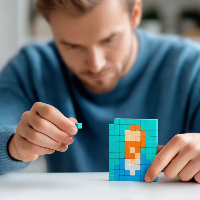 Pixio | Magnetische Blokken MasterPiece Self-Portrait  Vincent Van Gogh 100  Stuks